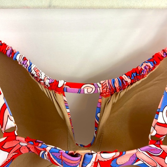 Women's 34D Multi colored Lightly Lined Tunneled Front Keyhole Bralette … - Picture 8 of 11